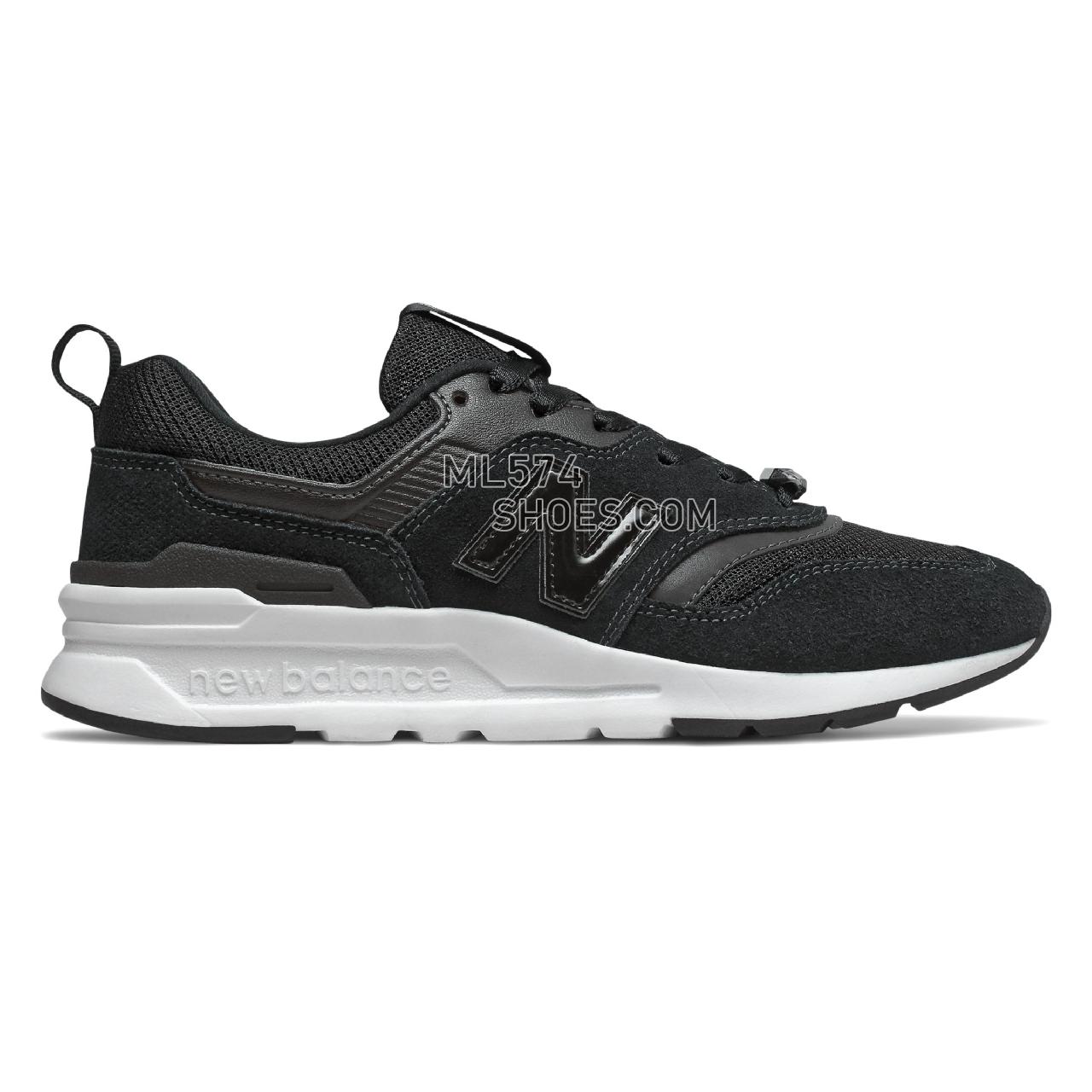 New Balance 997H Mystic Crystal - Women's Classic Sneakers - Black with White - CW997HJB