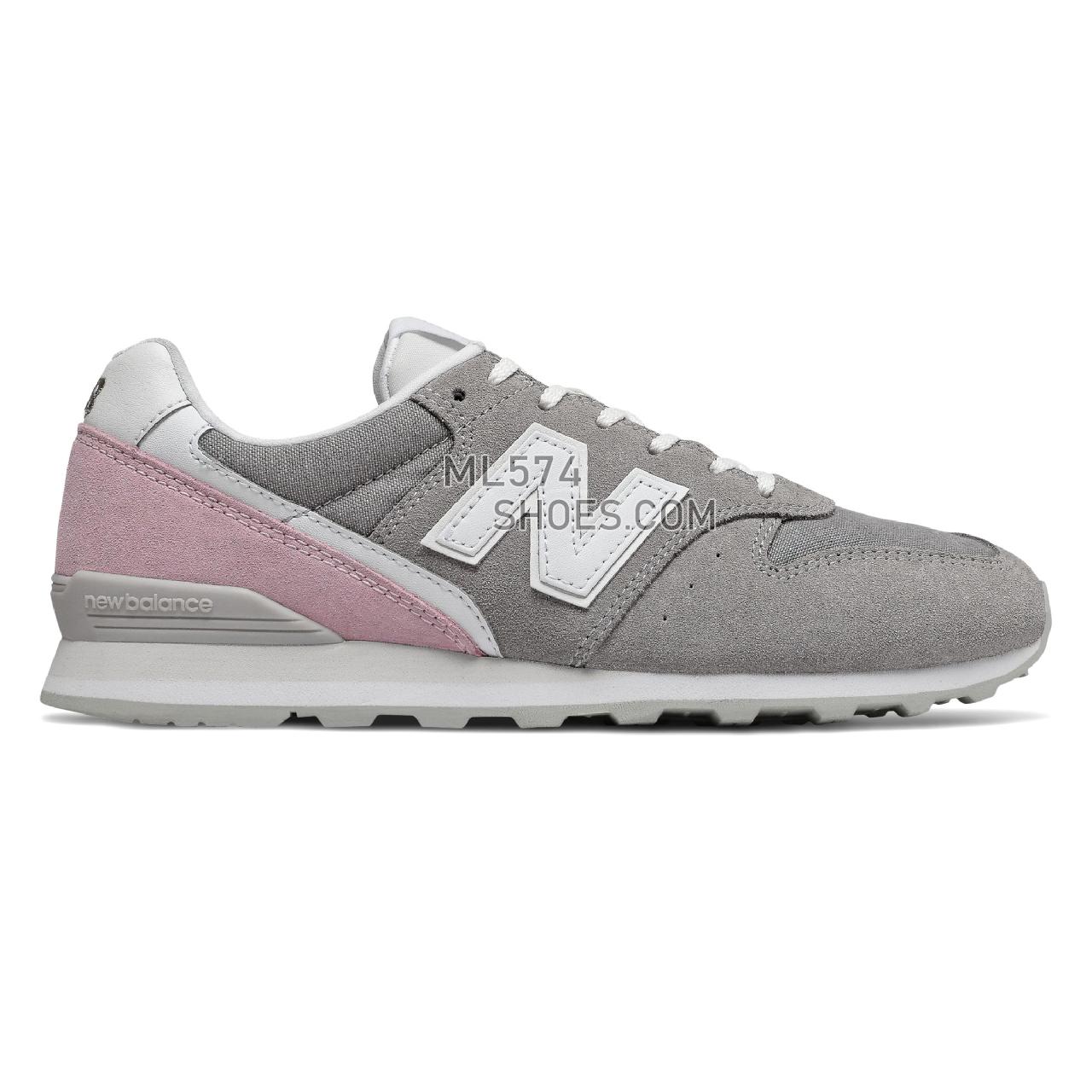 New Balance 996 - Women's Classic Sneakers - Marblehead with Oxygen Pink - WL996BC
