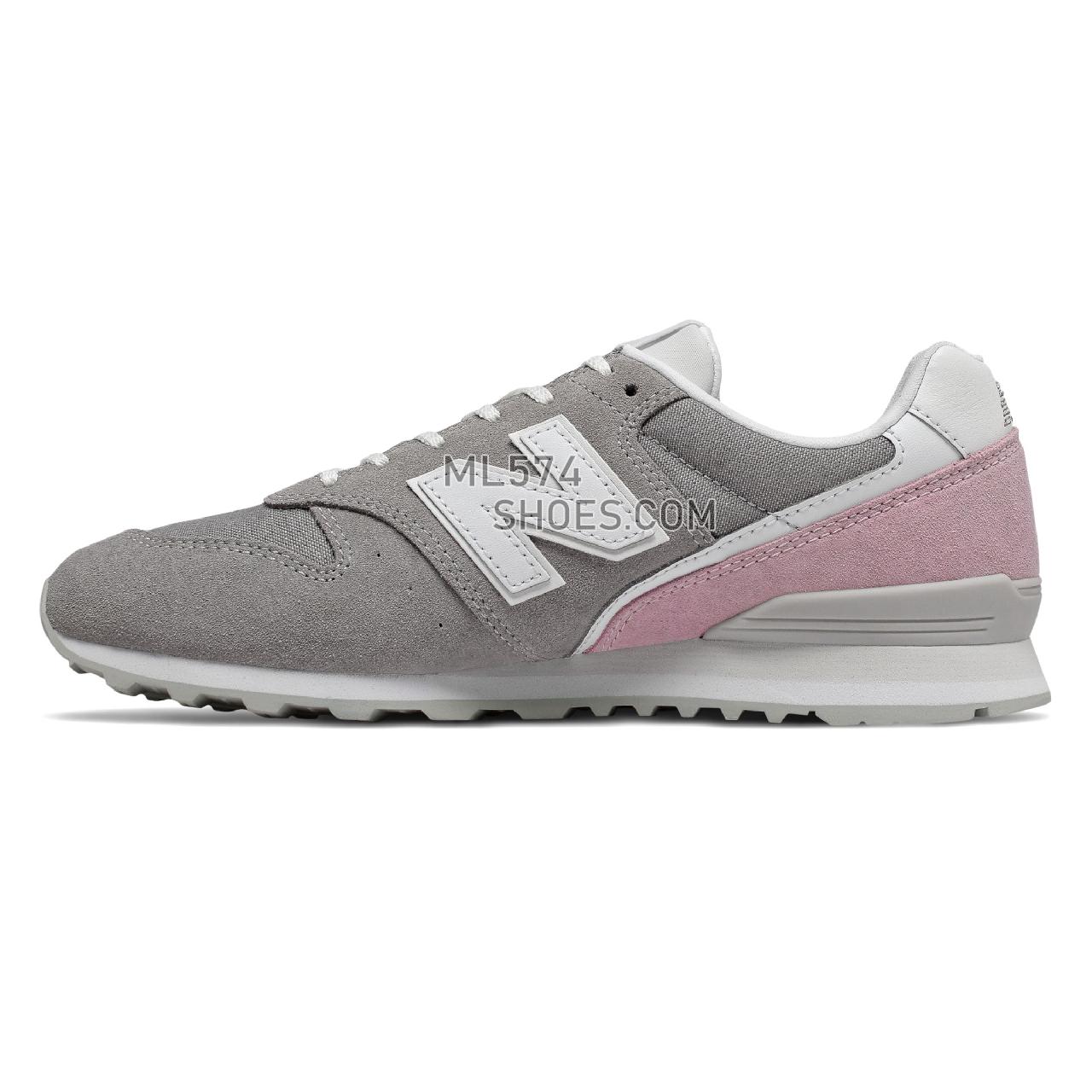New Balance 996 - Women's Classic Sneakers - Marblehead with Oxygen Pink - WL996BC