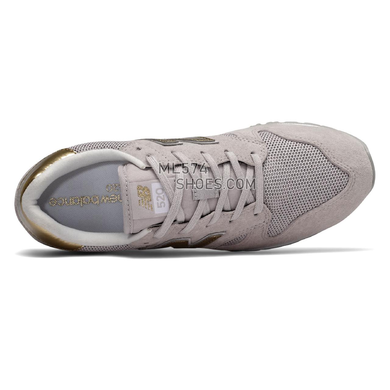 New Balance 520 - Women's Classic Sneakers - Light Cashmere with Classic Gold - WL520GDC