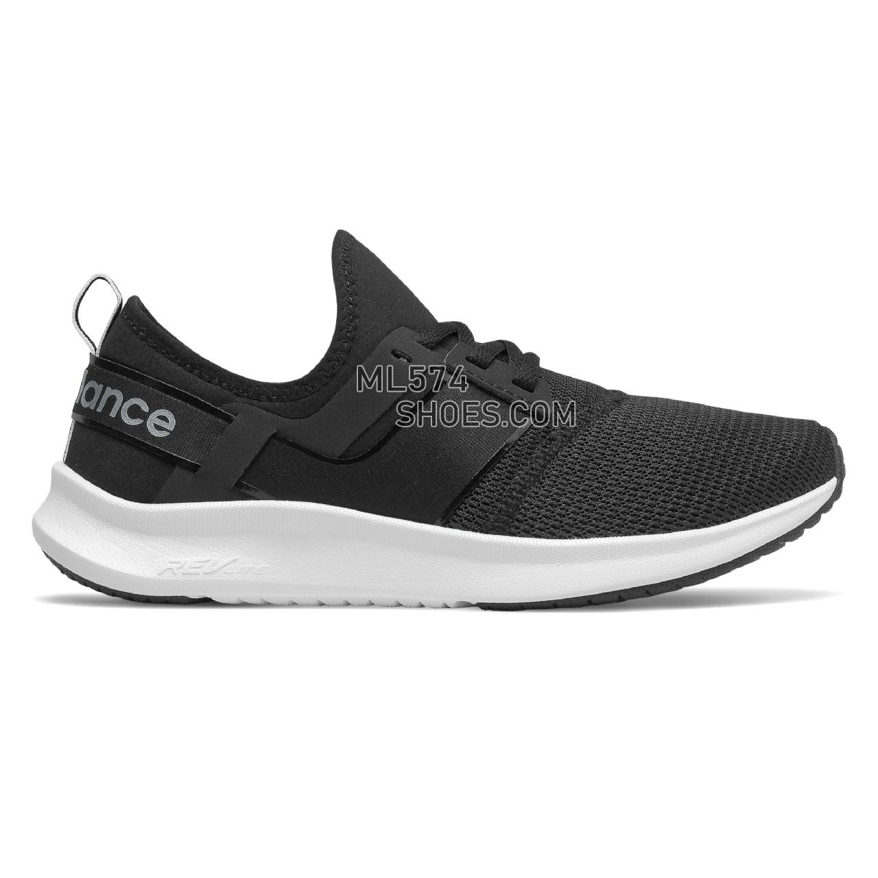 New Balance NB Nergize Sport - Women's Sport Style Sneakers - Black with White Metallic - WNRGSSB1