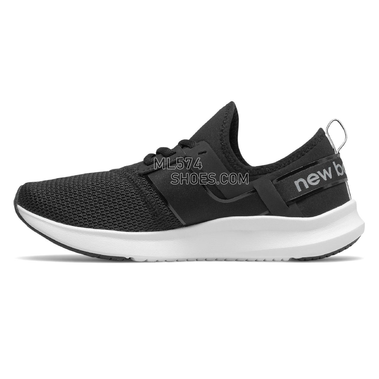 New Balance NB Nergize Sport - Women's Sport Style Sneakers - Black with White Metallic - WNRGSSB1