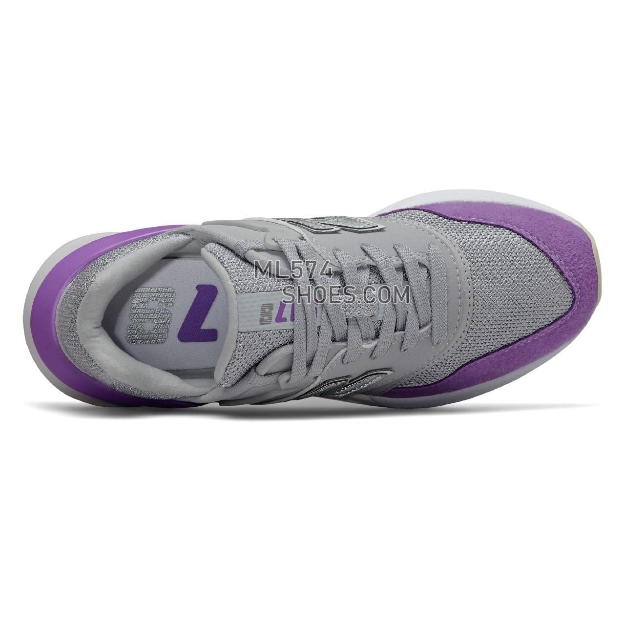 New Balance 997 Sport - Women's Sport Style Sneakers - Light Aluminum with Neo Violet - WS997GFL