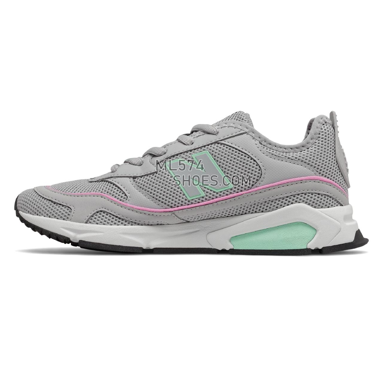 New Balance X-Racer - Women's Sport Style Sneakers - Rain Cloud with Neo Mint - WSXRCNTD