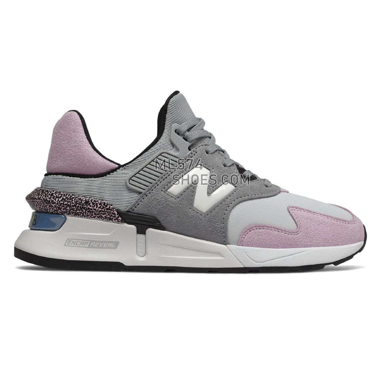 New Balance 997 Sport - Women's Sport Style Sneakers - Steel with Pink - WS997JNC