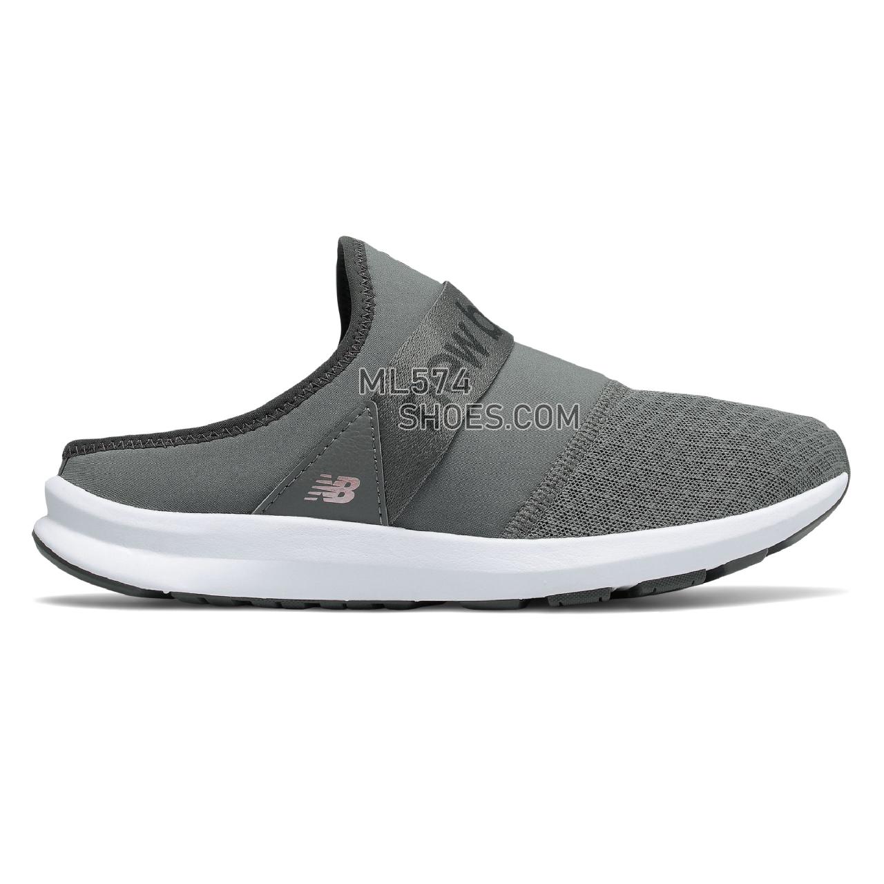 New Balance FuelCore Nergize Mule - Women's Sport Style Sneakers - Castlerock with Oyster Pink and Magnet - WLNRMLC1