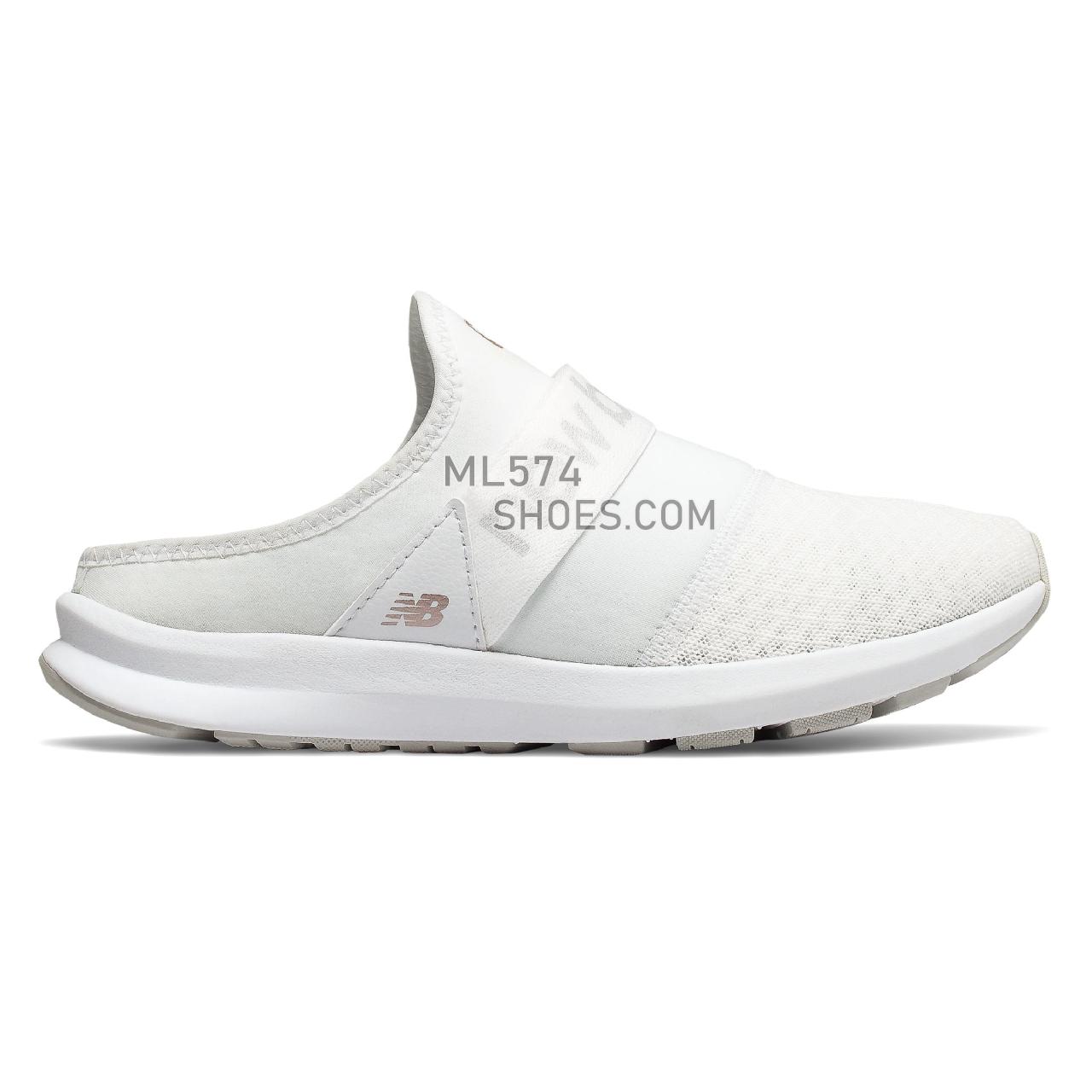 New Balance FuelCore Nergize Mule - Women's Sport Style Sneakers - White with Summer Fog - WLNRMLM1