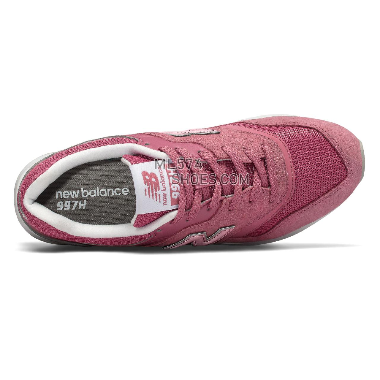 New Balance 997H Classic Essential - Women's Sport Style Sneakers - Mineral Rose with Light Cyclone - CW997HCB