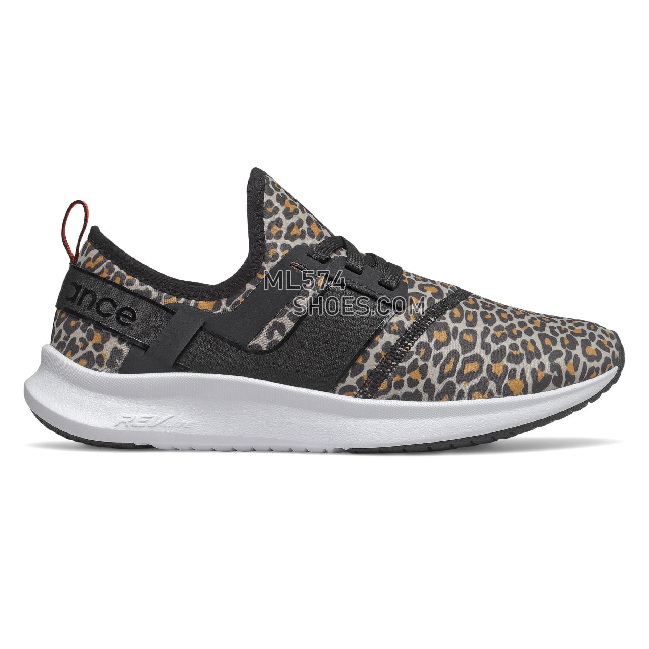 New Balance NB Nergize Sport - Women's Sport Style Sneakers - Black with Leopard Print - WNRGSFR1