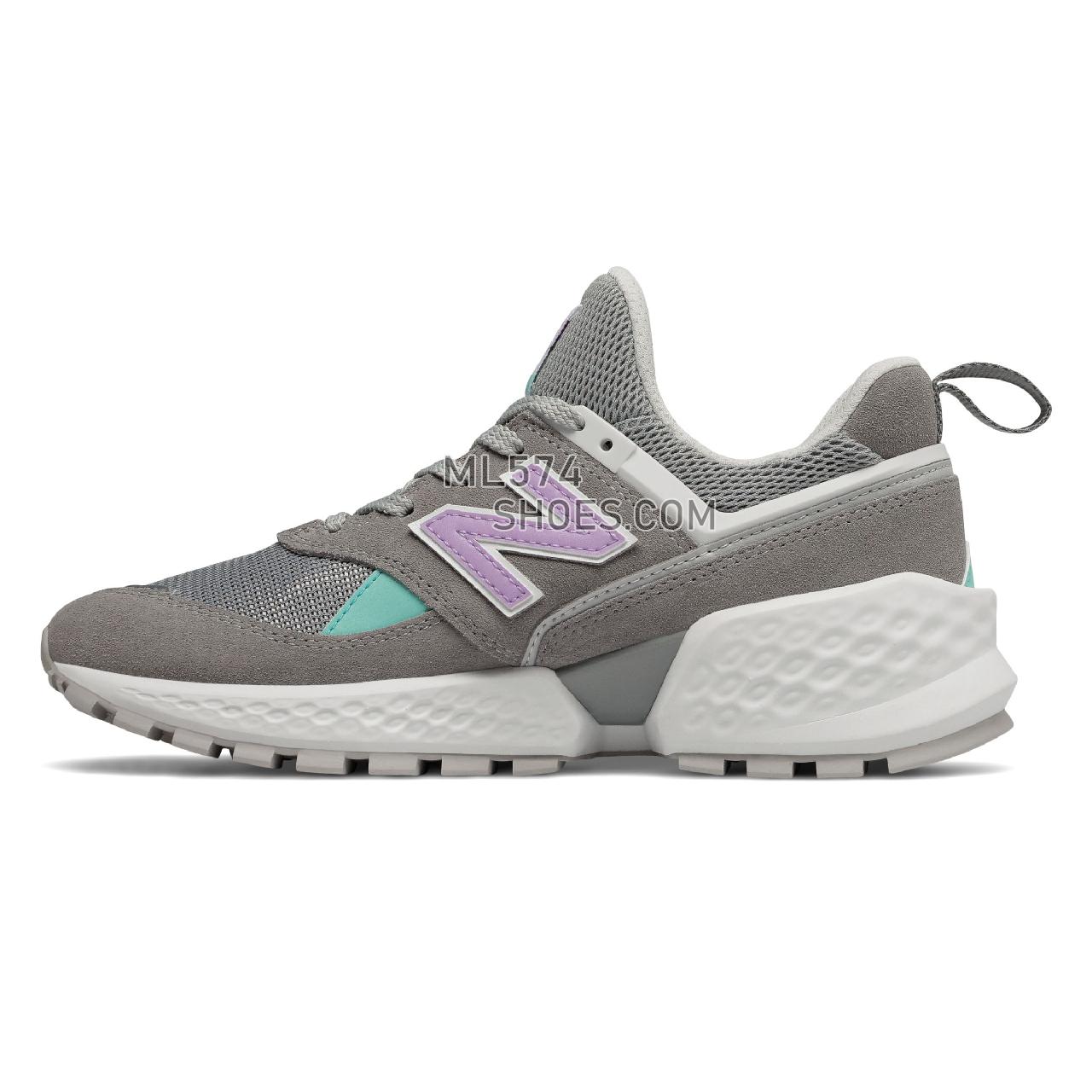 New Balance 574 Sport - Women's Sport Style Sneakers - Gunmetal with Dark Violet Glo - WS574PRC