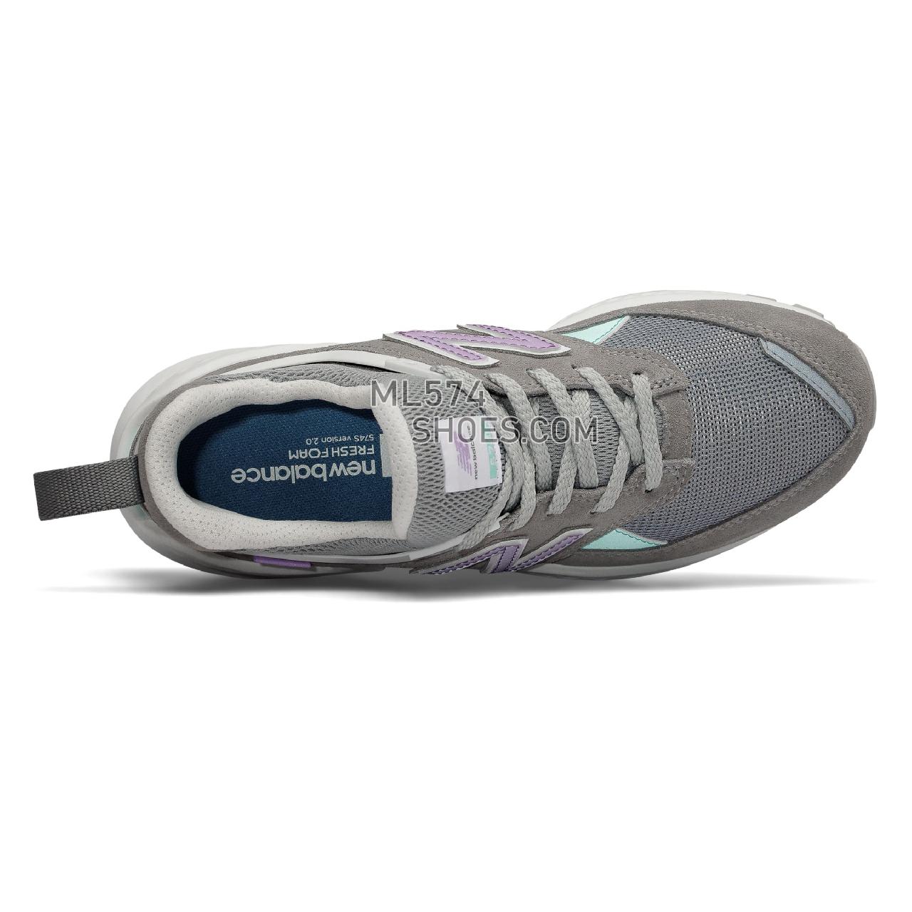 New Balance 574 Sport - Women's Sport Style Sneakers - Gunmetal with Dark Violet Glo - WS574PRC