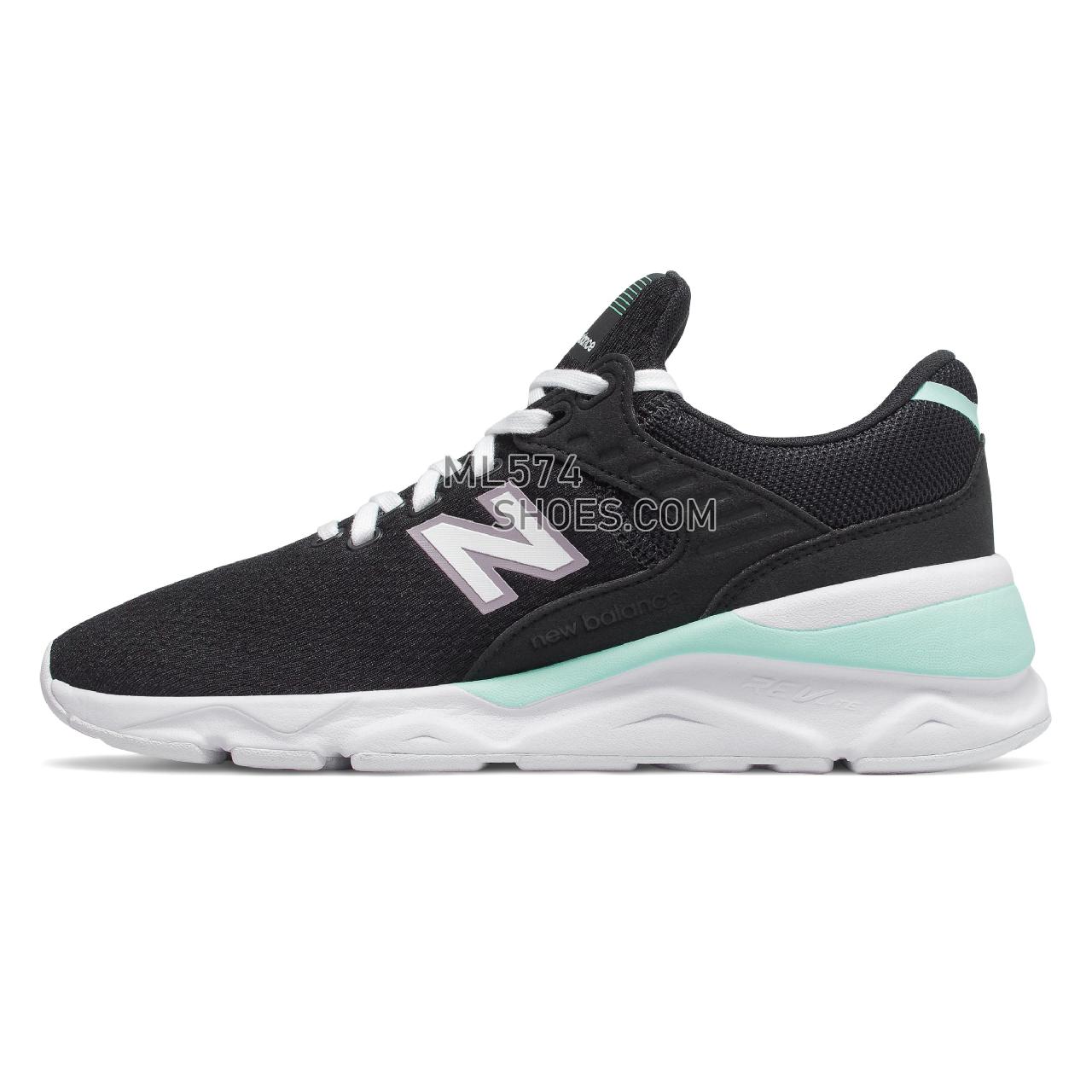 New Balance X-90 - Women's Sport Style Sneakers - Black with Light Reef - WSX90CYA