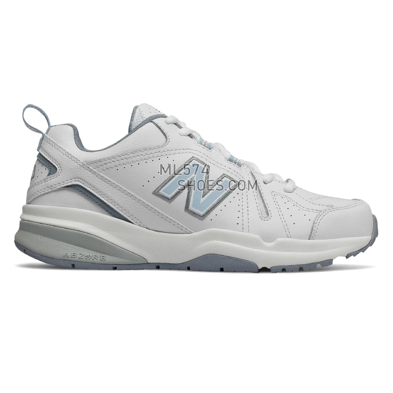 New Balance 608v5 - Women's Everyday Trainers - White with Light Blue - WX608WB5