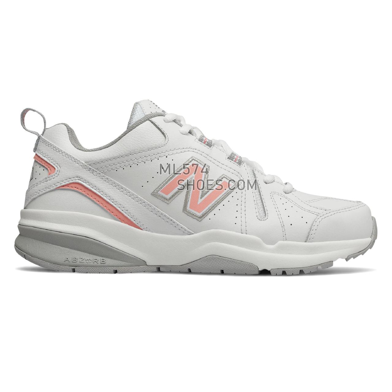 New Balance 608v5 - Women's Everyday Trainers - White with Pink - WX608WP5