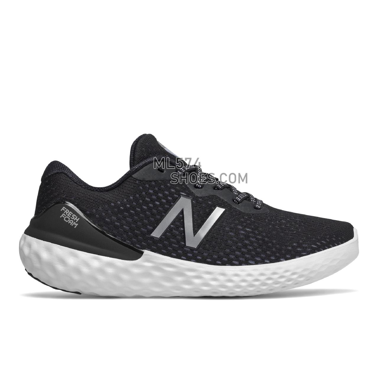 New Balance Fresh Foam 1365 - Women's Walking - Black with Purple and Silver Metallic - WW1365LH