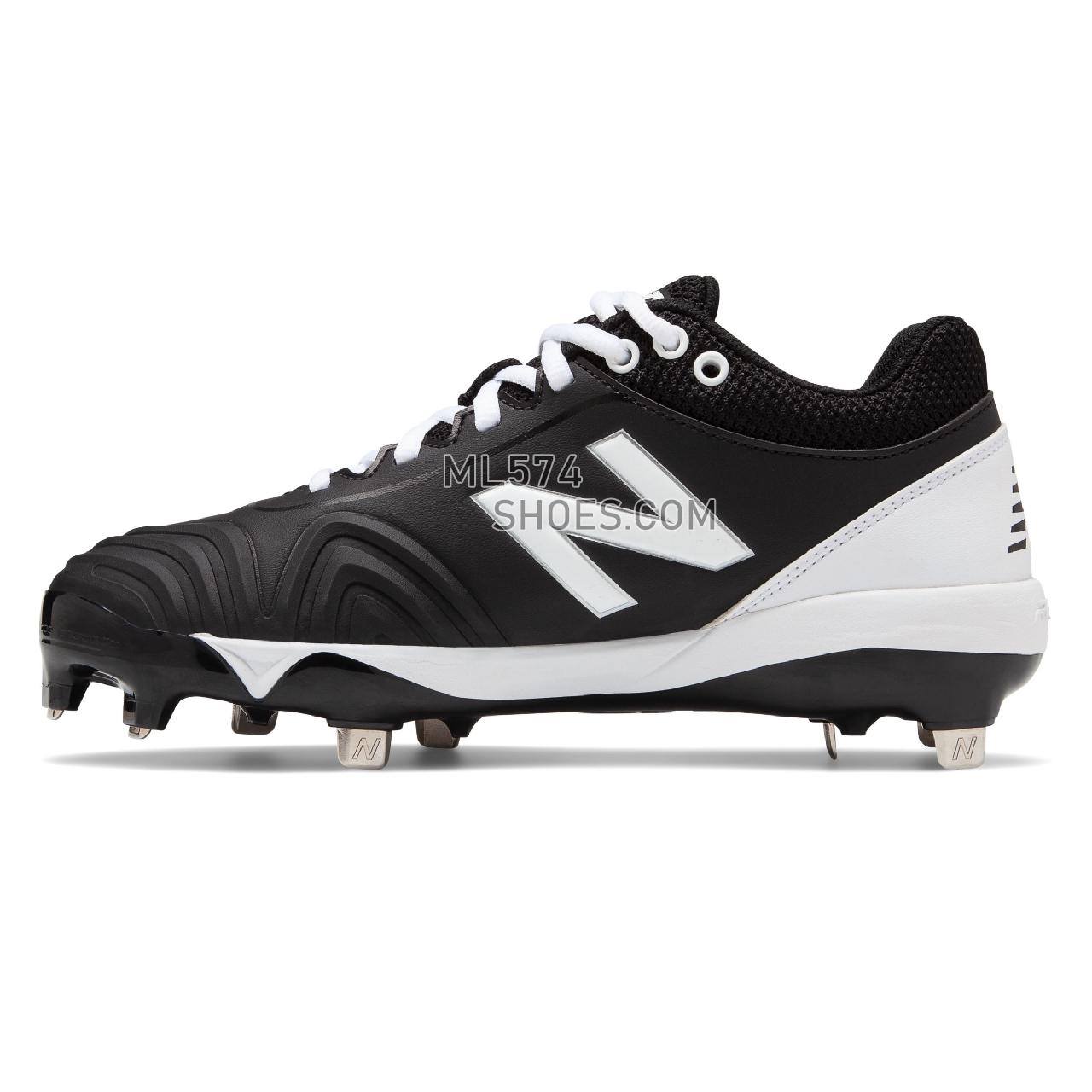 New Balance Fuse v2 Low Cut Metal - Women's Softball - Black with White - SMFUSEK2