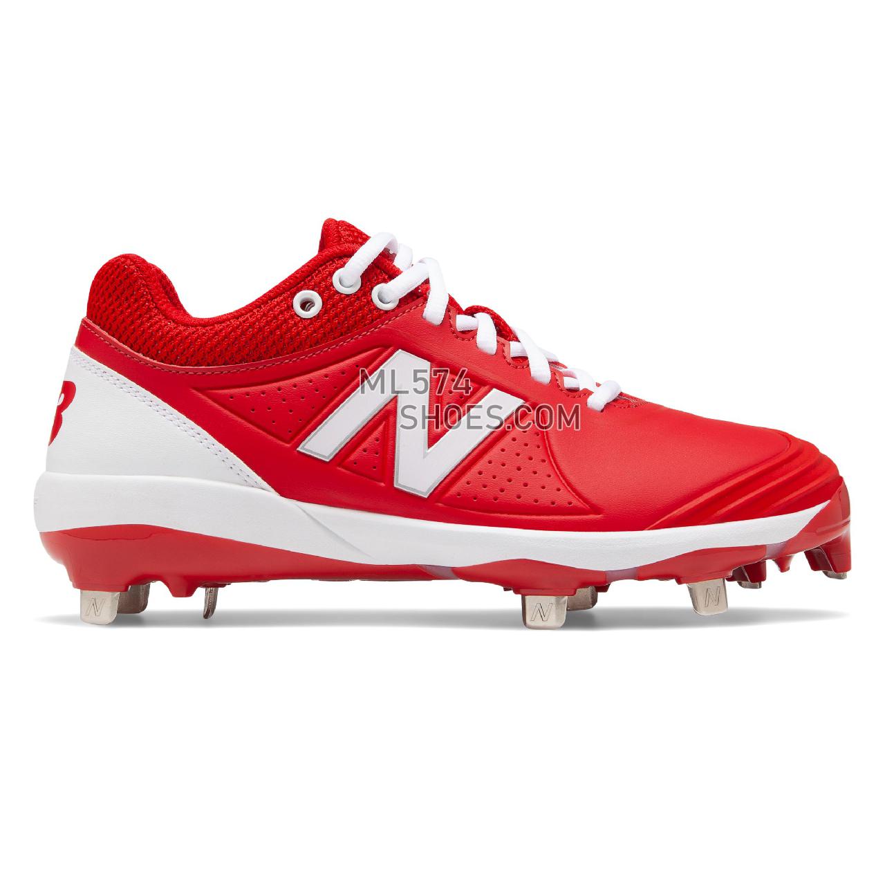 New Balance Fuse v2 Low Cut Metal - Women's Softball - Red with White - SMFUSER2