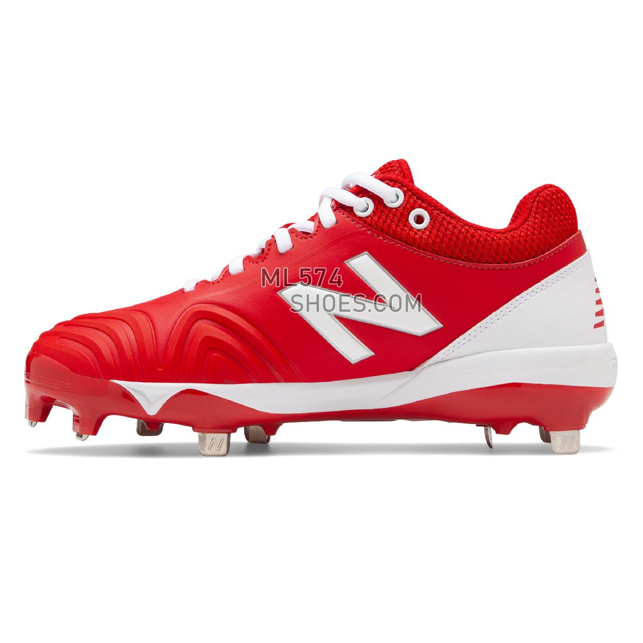 New Balance Fuse v2 Low Cut Metal - Women's Softball - Red with White - SMFUSER2