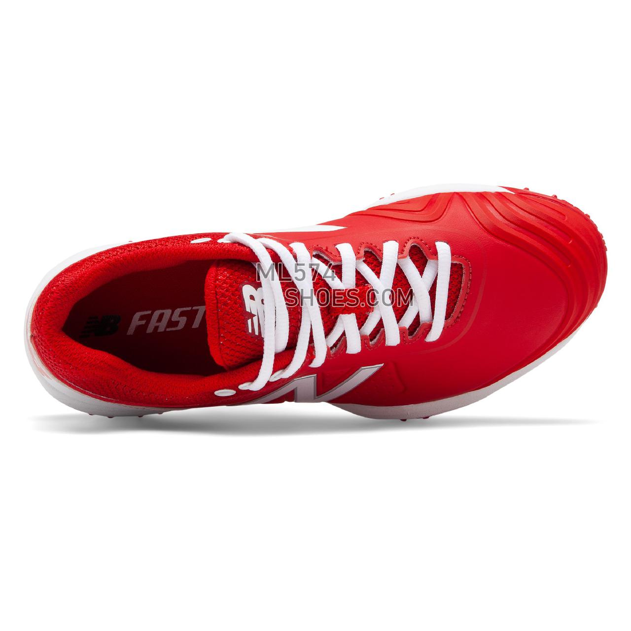 New Balance Fusev2 Turf - Women's Softball - Red with White - STFUSER2