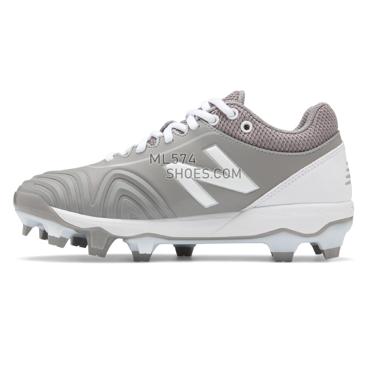 New Balance Fusev2 TPU - Women's Softball - Grey with White - SPFUSEG2