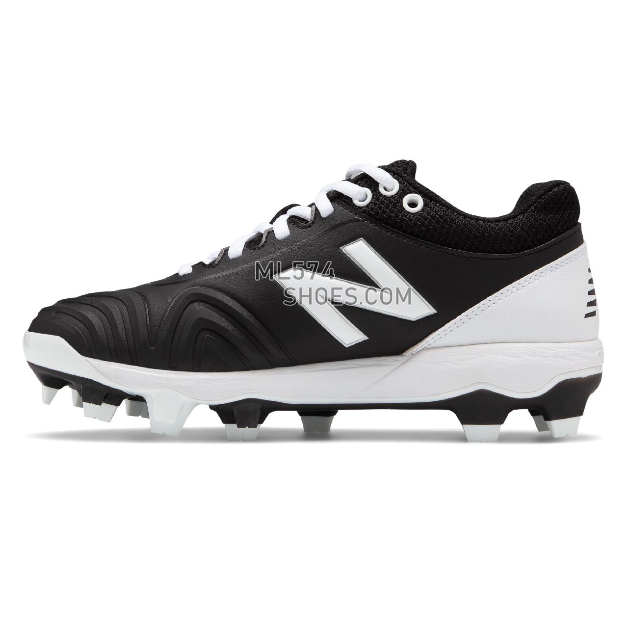 New Balance Fusev2 TPU - Women's Softball - Black with White - SPFUSEK2