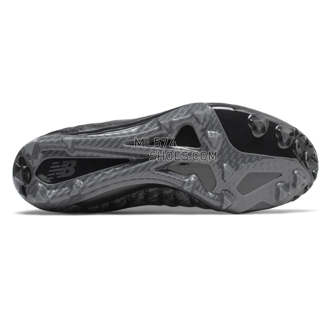 New Balance BurnX2 Mid - Women's Cleats - Black with White and Grey - WBURNXMK