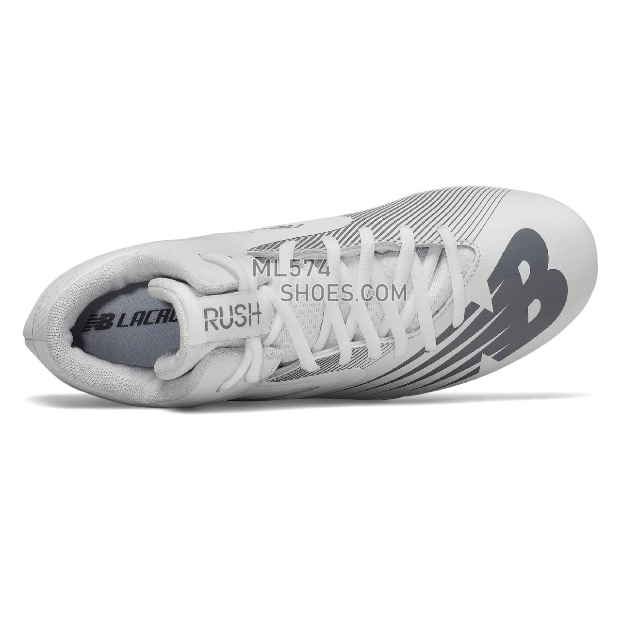 New Balance Rush v2 Mid - Women's Cleats - White with Grey - WRUSHMW1