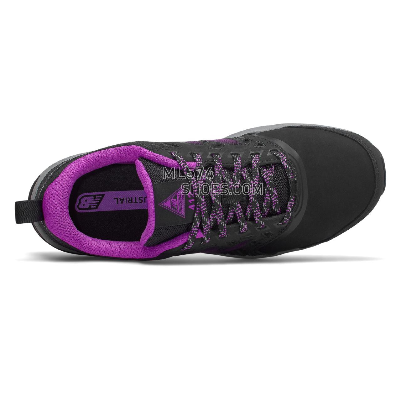 New Balance 412 Alloy Toe - Women's Work - Black with Purple - WID412P1