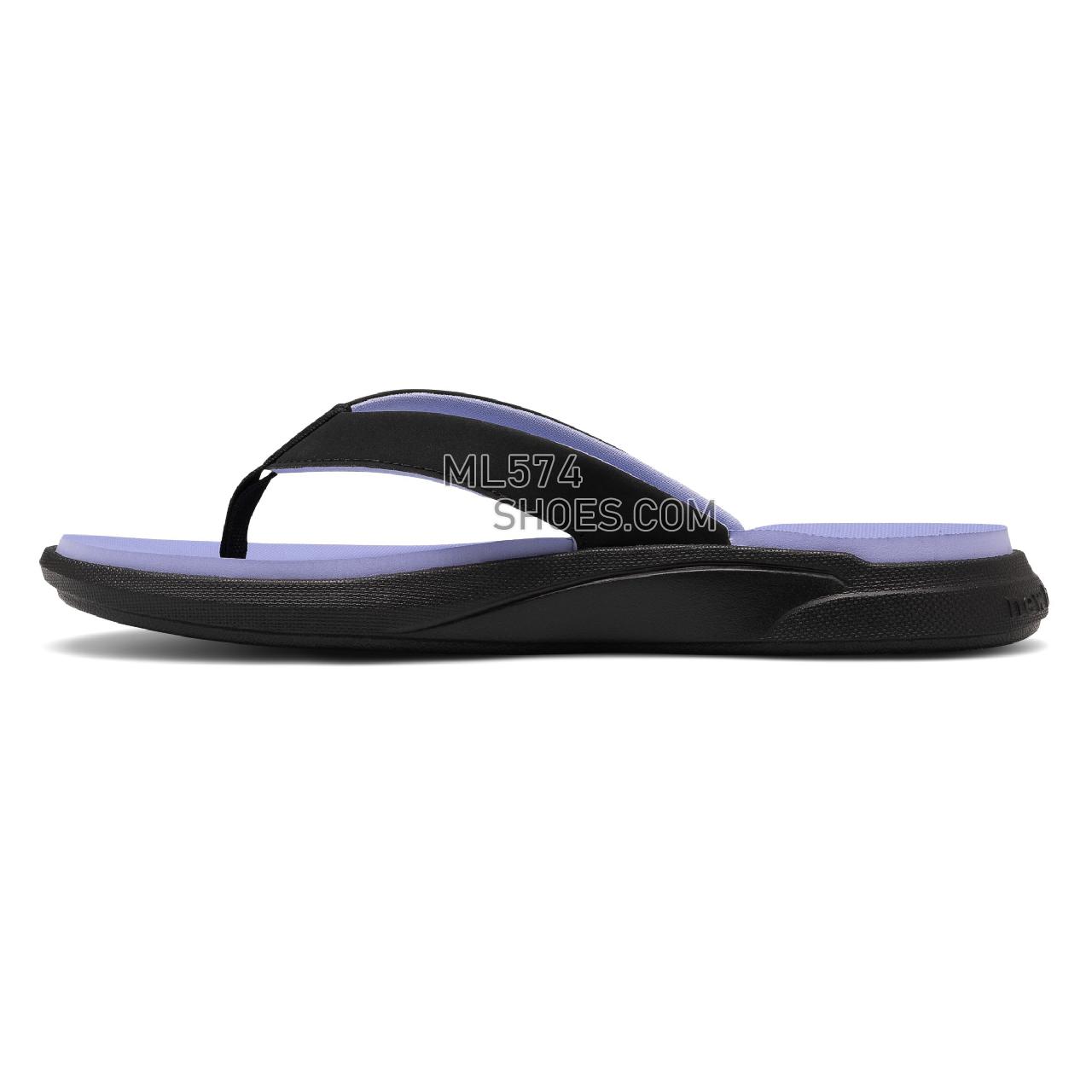 New Balance 340 - Women's Flip Flops - Black with Clear Amethyst and Silver Metallic - SWT340L1
