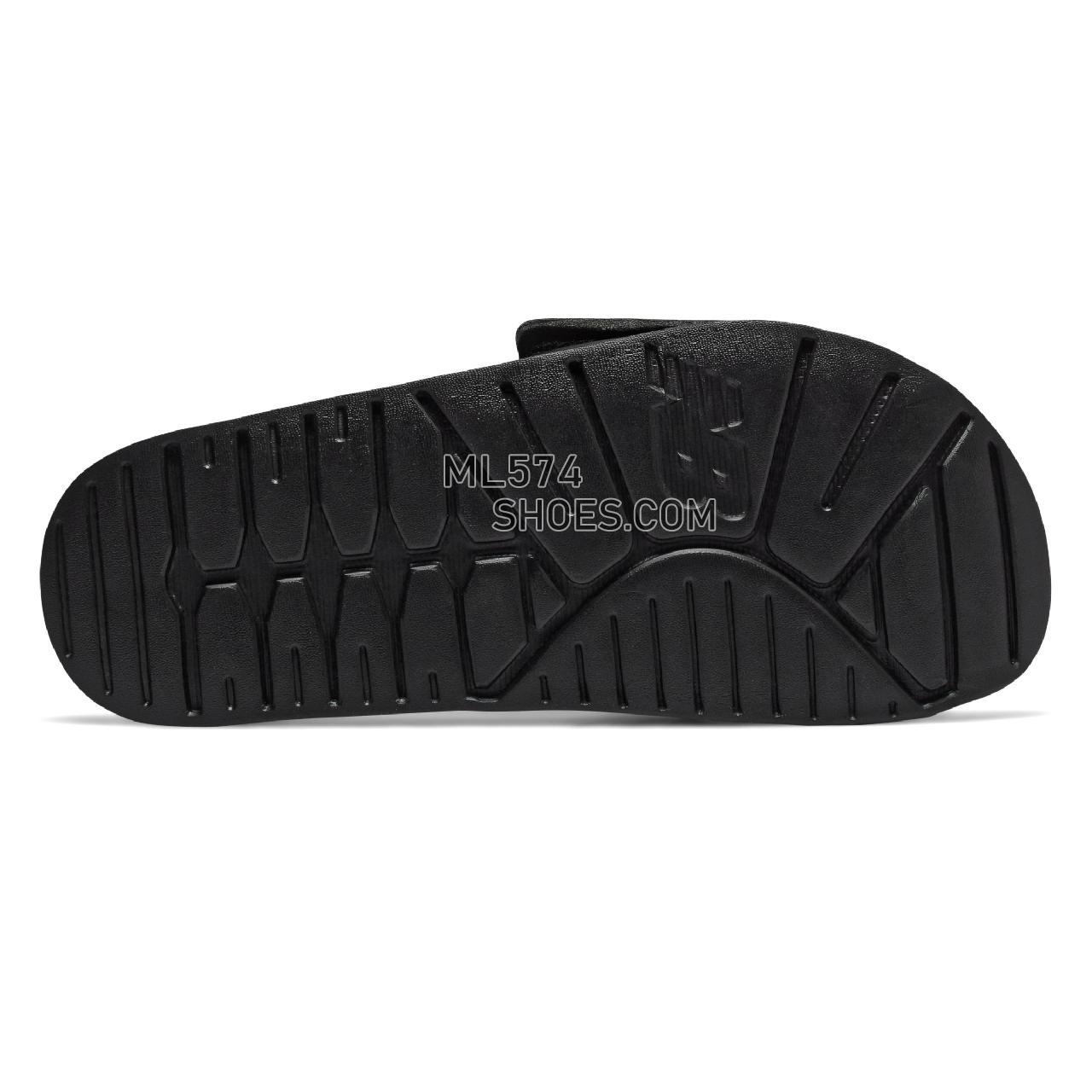 New Balance 200 Adjustable - Women's Flip Flops - Black with White - SWA200B1