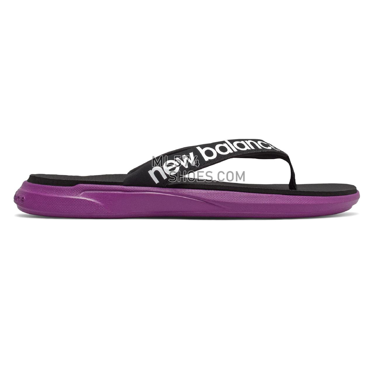New Balance 340 - Women's Flip Flops - Black with Plum - SWT340PB