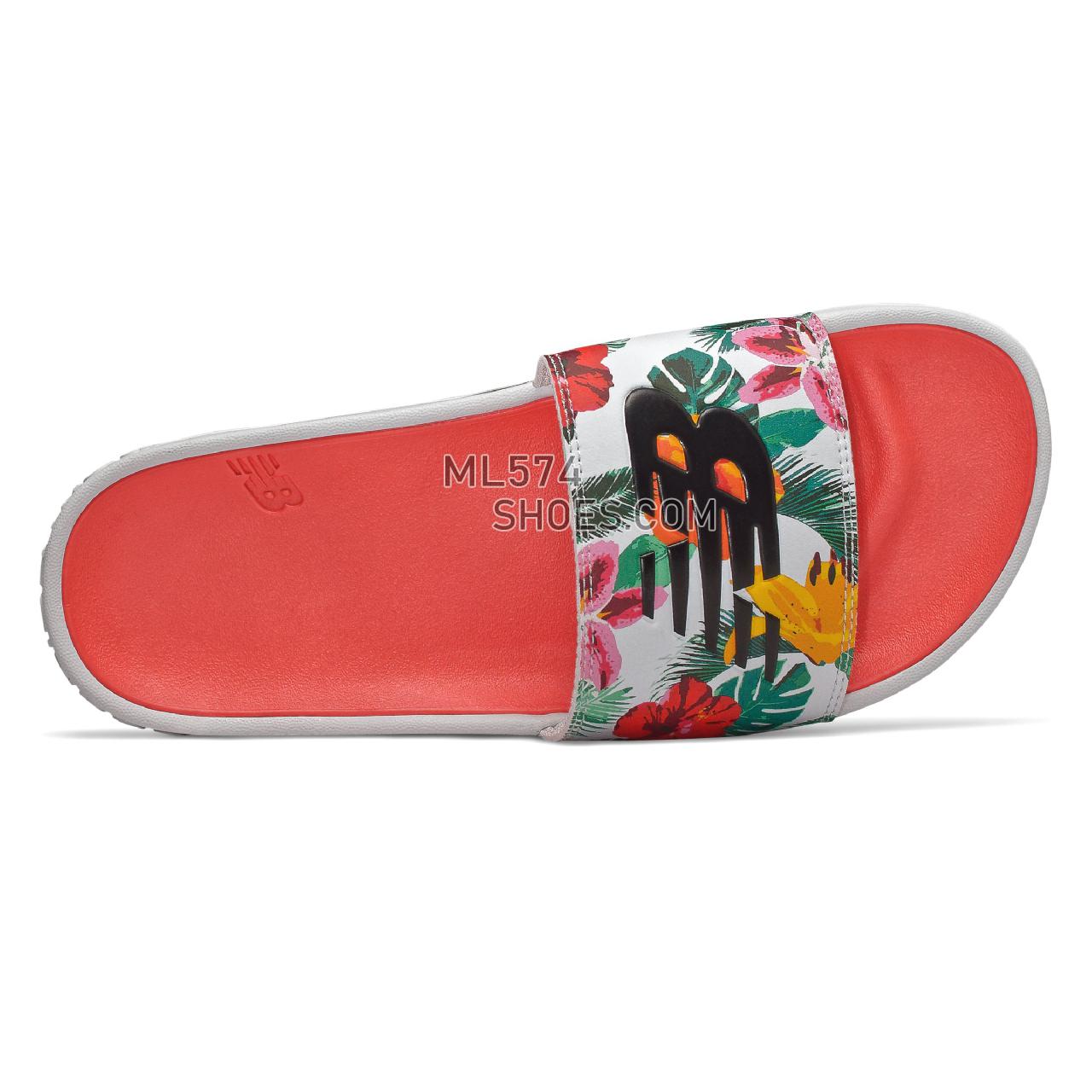 New Balance 200 - Women's Flip Flops - Floral with White and Black - SWF200WF