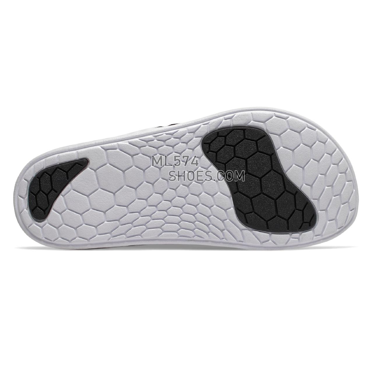 New Balance Fresh Foam Hupoo - Women's Flip Flops - Black with White - SWFTEKU1