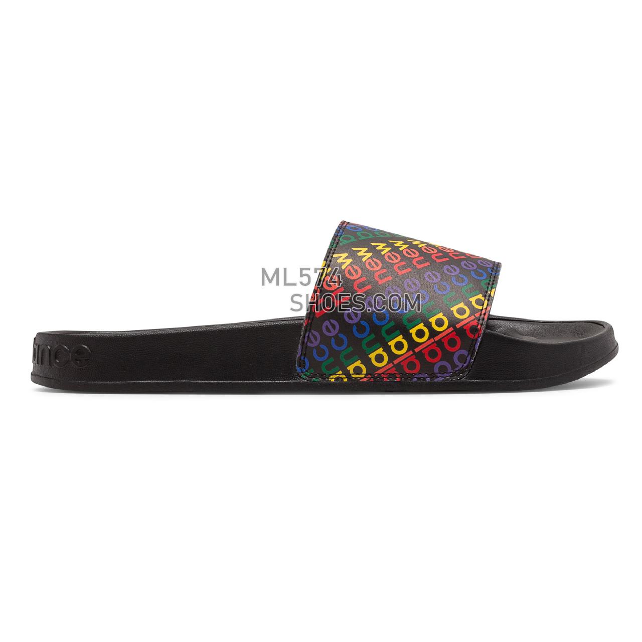 New Balance 200 Pride Pack - Women's Flip Flops - Black with Rainbow - SWF200M1