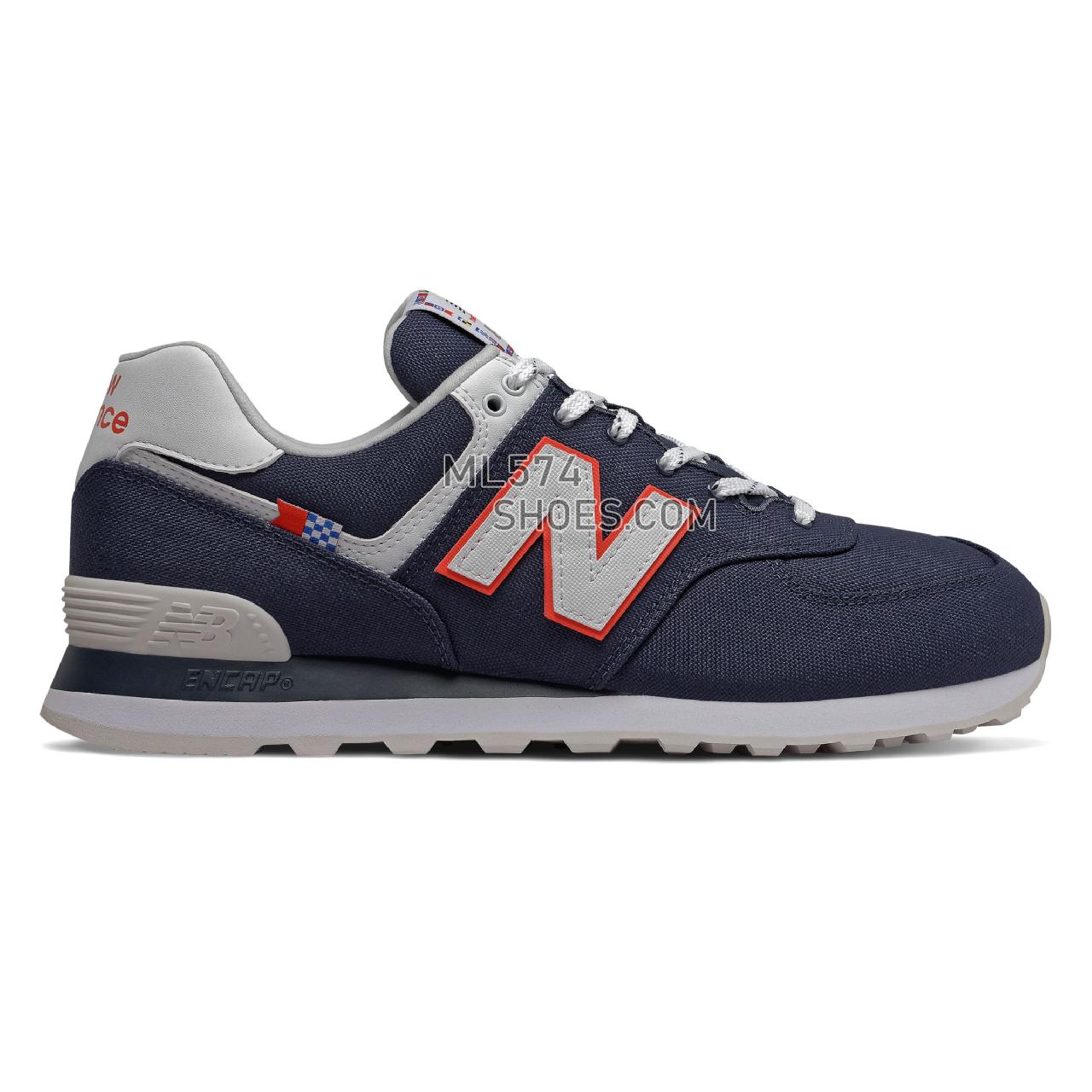 New Balance 574 - Men's Classic Sneakers - Navy with White - ML574SOP