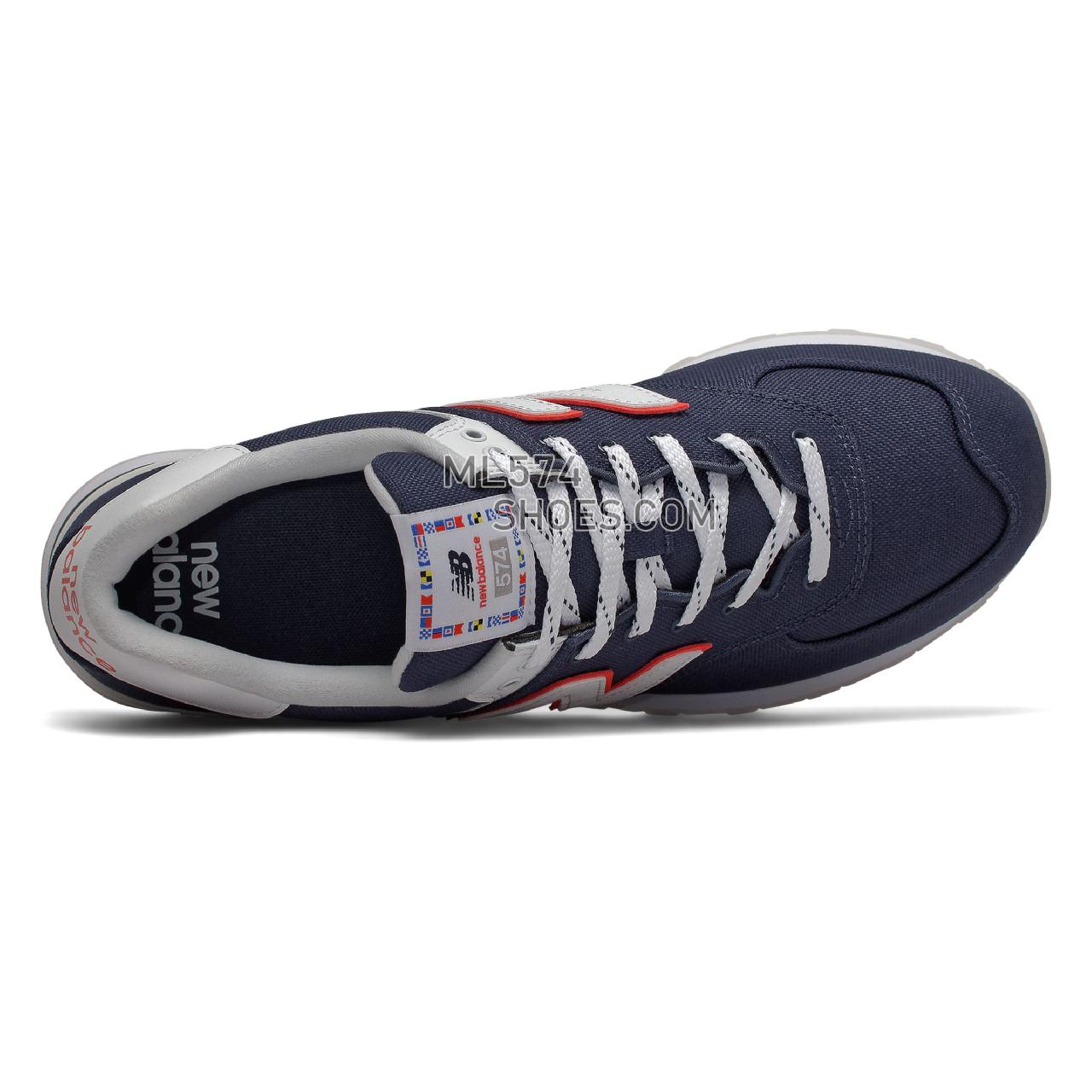New Balance 574 - Men's Classic Sneakers - Navy with White - ML574SOP