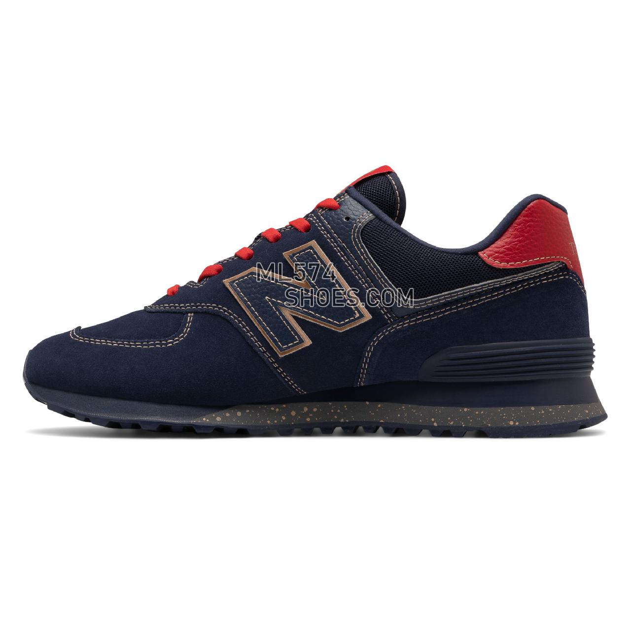 New Balance 574 Inspire The Dream - Men's Classic Sneakers - Team Navy with Team Red - U574BHM