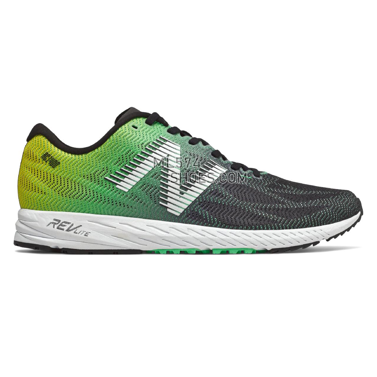 New Balance 1400v6 - Men's 1400v6 Running - Black with Neon Emerald and Hi Lite - M1400BG6