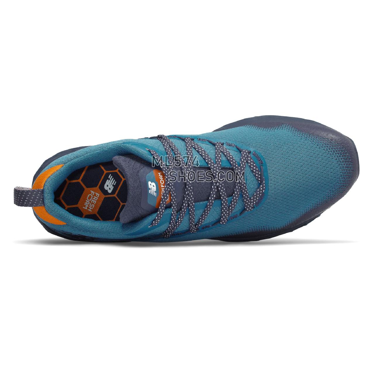 New Balance Fresh Foam Kaymin Trail v2 - Men's Fresh Foam Kaymin Trail v2 - Sea Smoke with NB Navy and Desert Gold - MTKYMT2