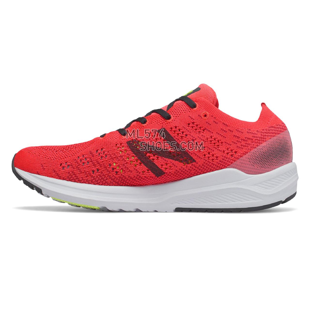 New Balance 890v7 - Men's 890v7 Running M890V7-23654-M - Energy Red with Black and Bleached Lime Glo - M890RB7