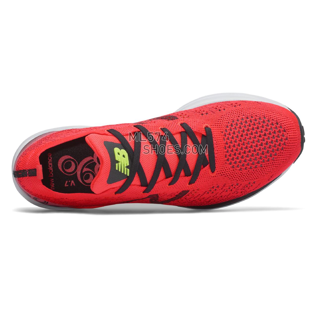 New Balance 890v7 - Men's 890v7 Running M890V7-23654-M - Energy Red with Black and Bleached Lime Glo - M890RB7