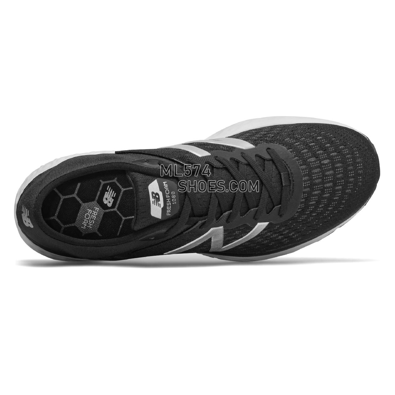 New Balance Fresh Foam 1080v9 - Men's Fresh Foam 1080v9 Running - Black with White - M1080BK9