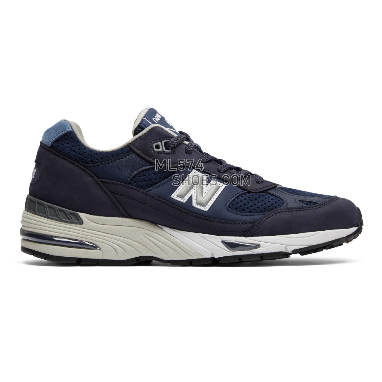New Balance Made in UK 991 - Men's Made in UK 991 Classic - Navy with Blue and Grey - M991NVT