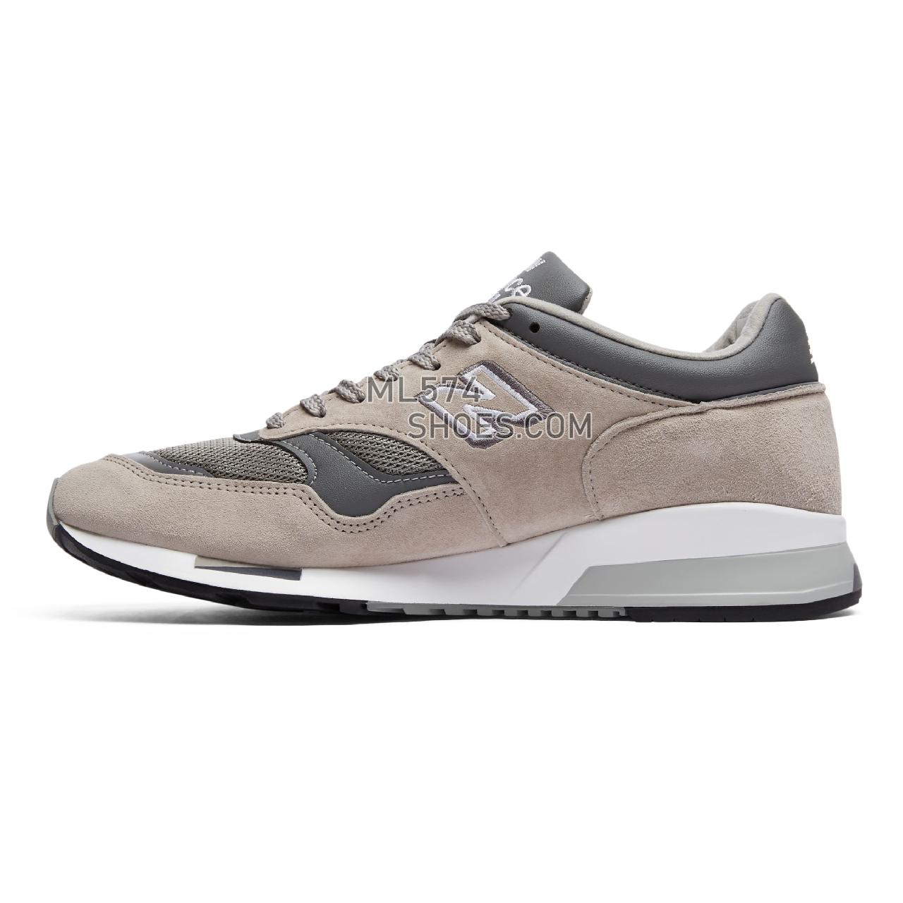 New Balance Made in UK 1500 - Men's Made in UK 1500 Classic - Grey with Dark Grey and White - M1500PGL