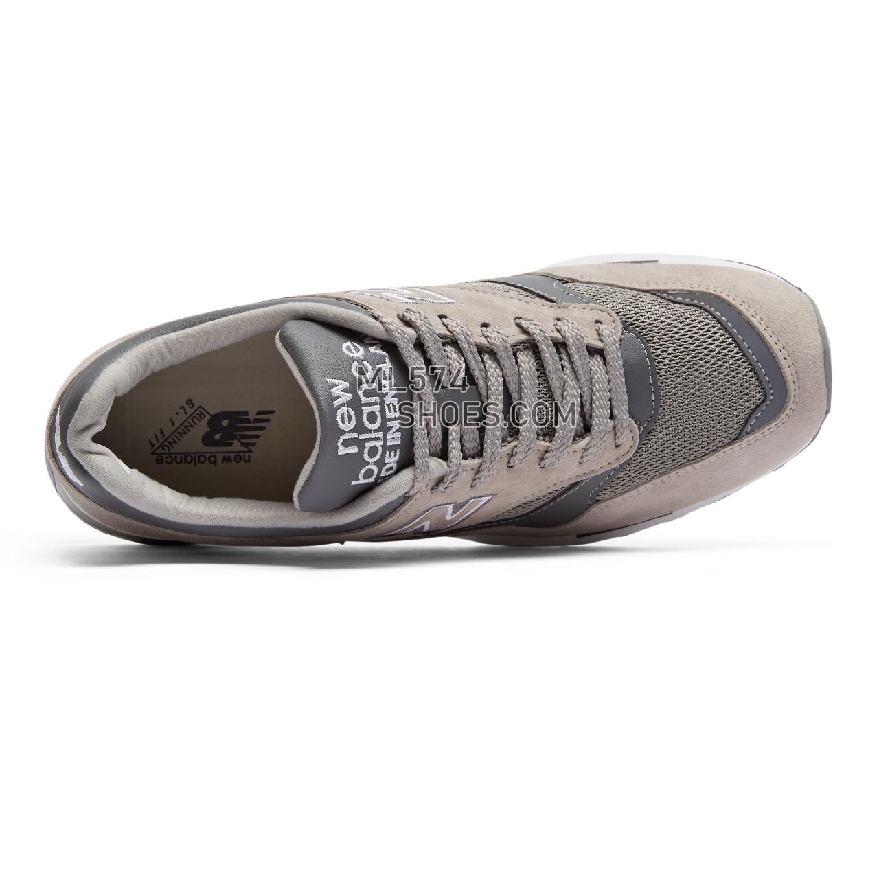 New Balance Made in UK 1500 - Men's Made in UK 1500 Classic - Grey with Dark Grey and White - M1500PGL