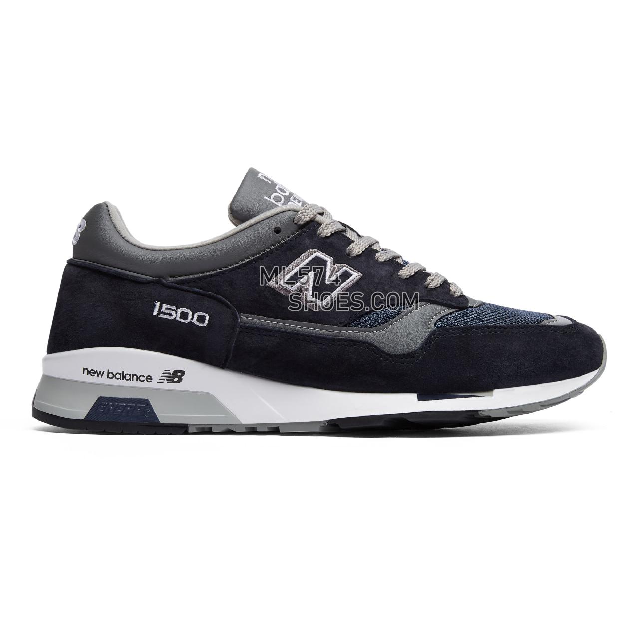 New Balance Made in UK 1500 - Men's Made in UK 1500 Classic - Navy with Grey and White - M1500PNV