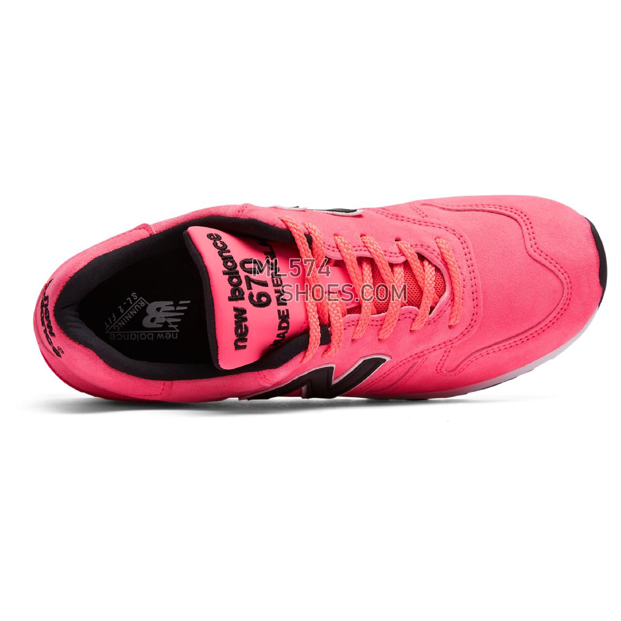 New Balance Made in UK 670 - Men's Made in UK 670 Classic - Pink with Black and White - M670NEN