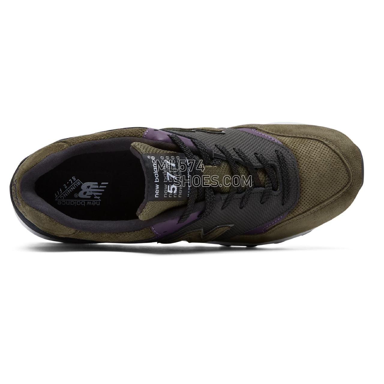 New Balance Made in UK 577 - Men's Made in UK 577 Classic ML577V1-27415-M - Green with Purple and Black - M577GPK