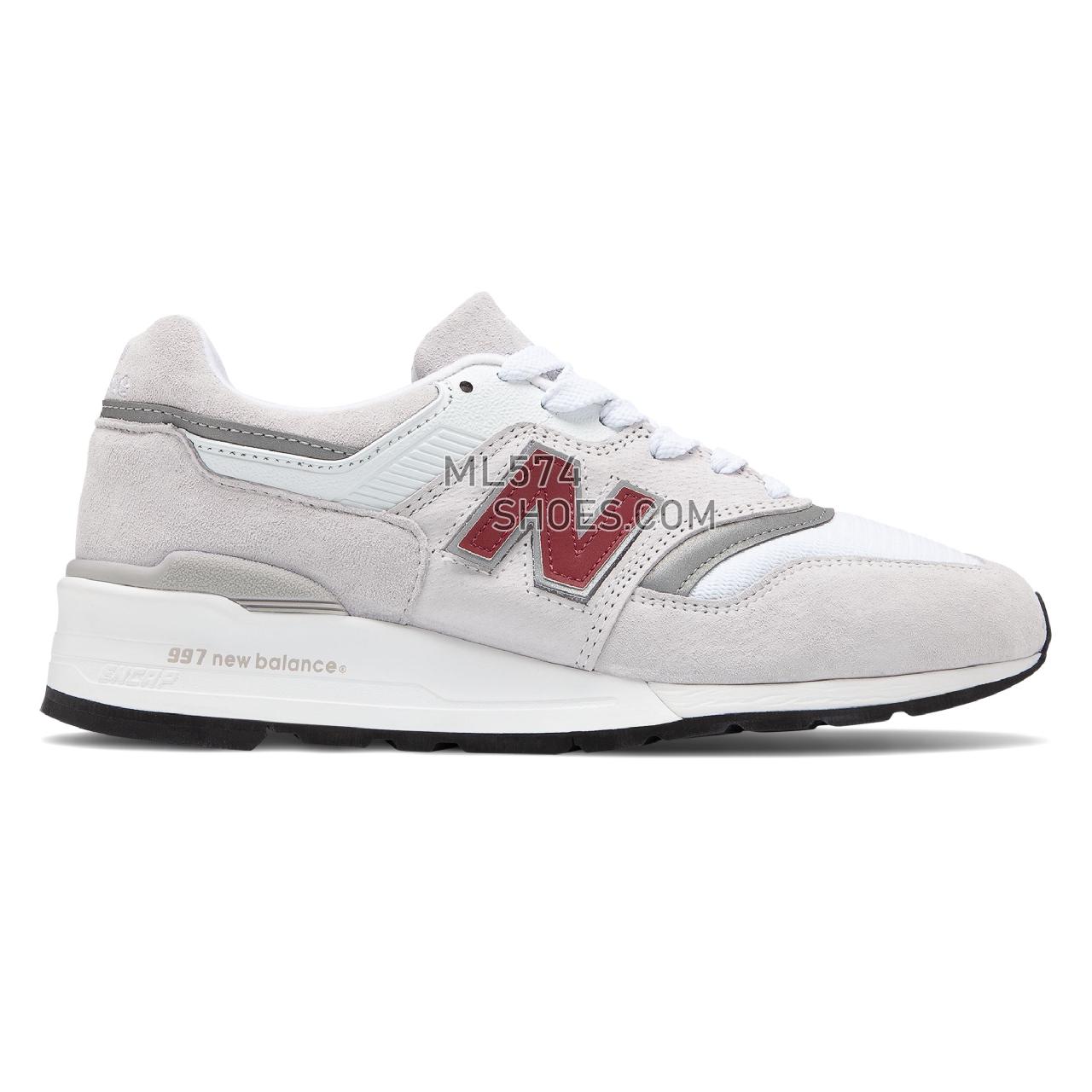New Balance Made in US 997 - Men's Made in US 997 - White with Silver - M997LBG