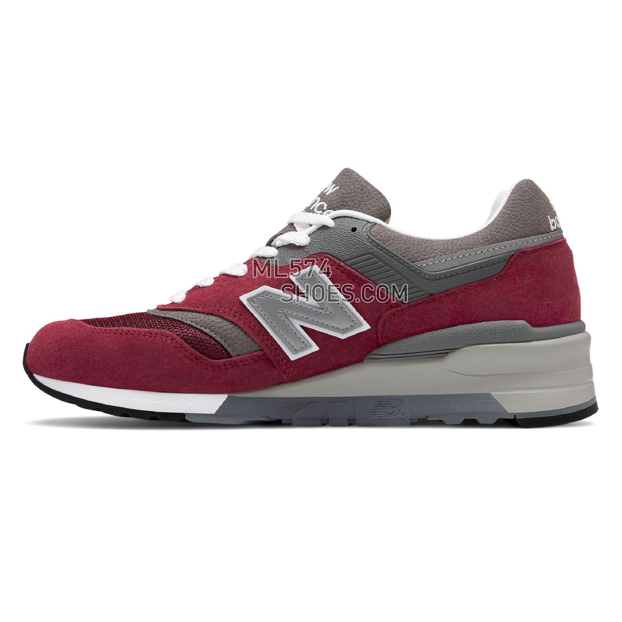 New Balance Made in US 997 - Men's Made in US 997 - Burgundy with Grey - M997BR